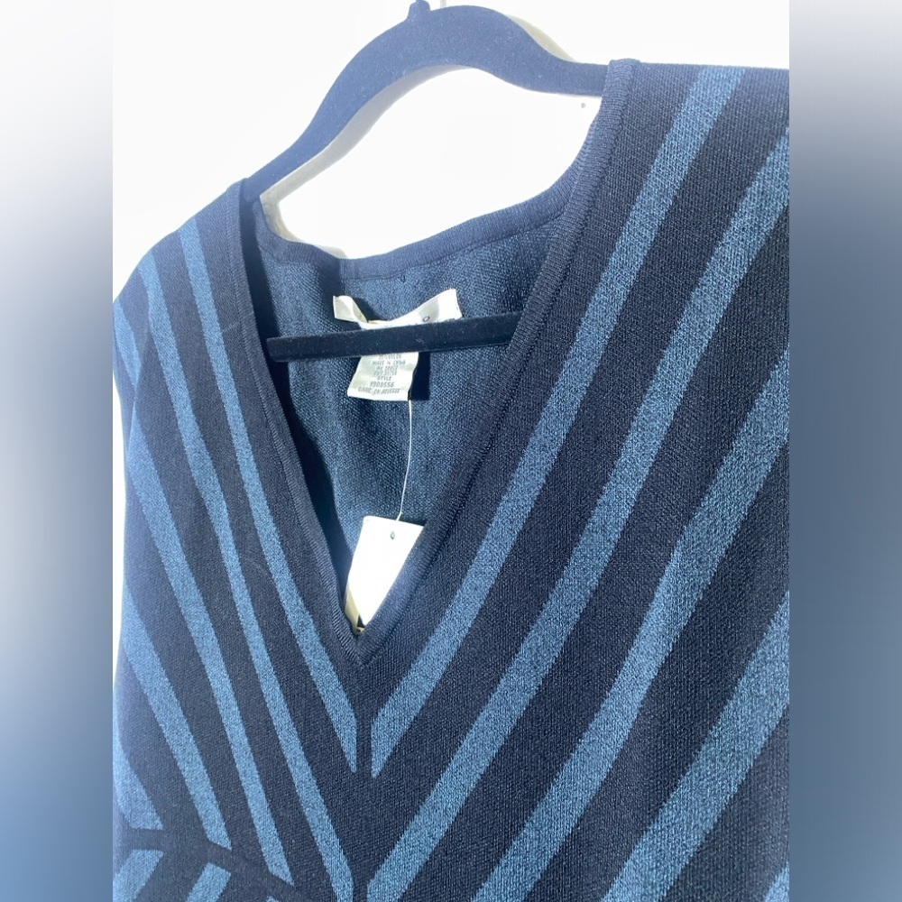 MAX STUDIO STRETCH Geometric Fitted Dress sz L - Picture 8 of 9